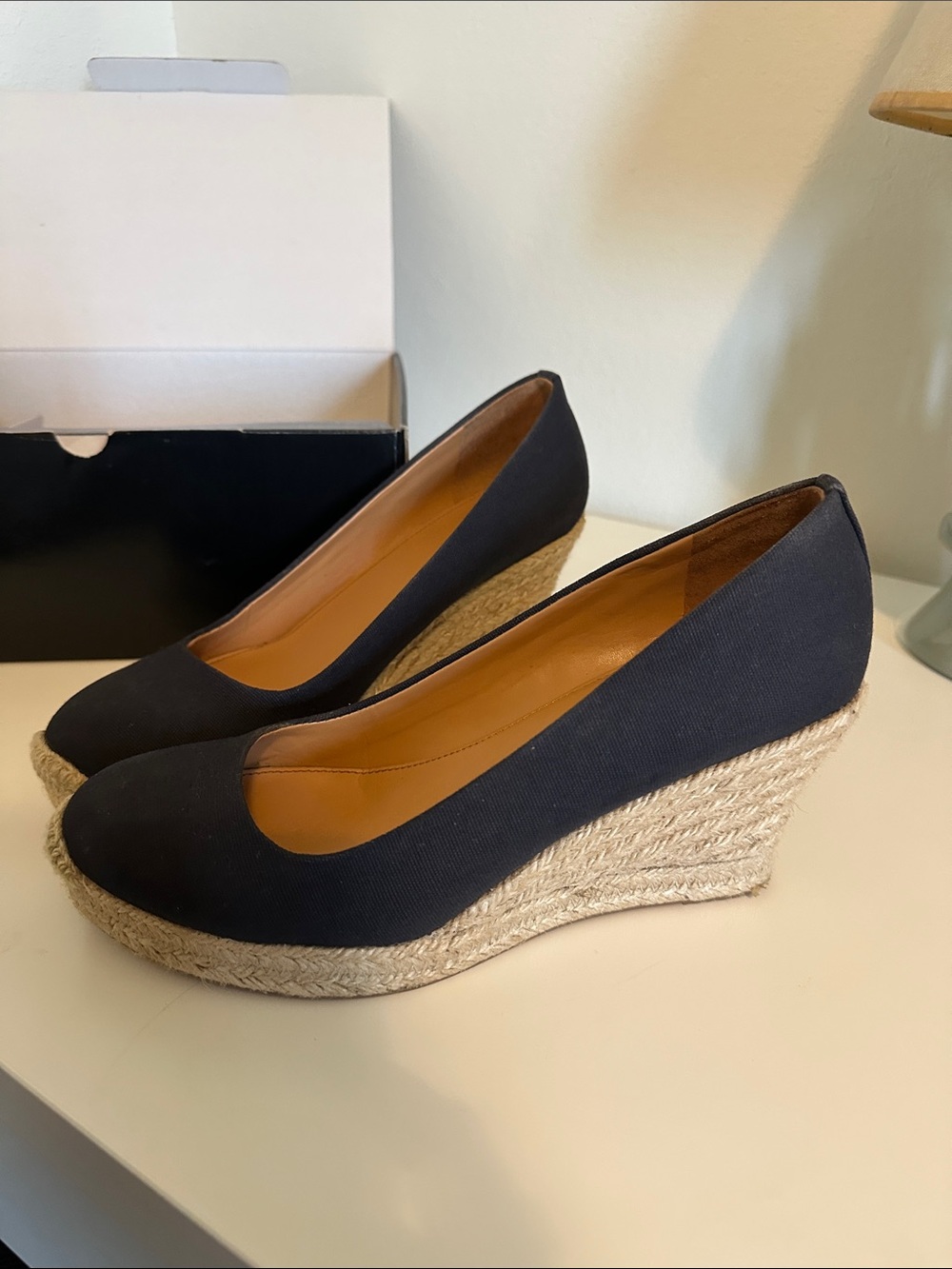 J. Crew Factory Canvas Navy Espadrilles